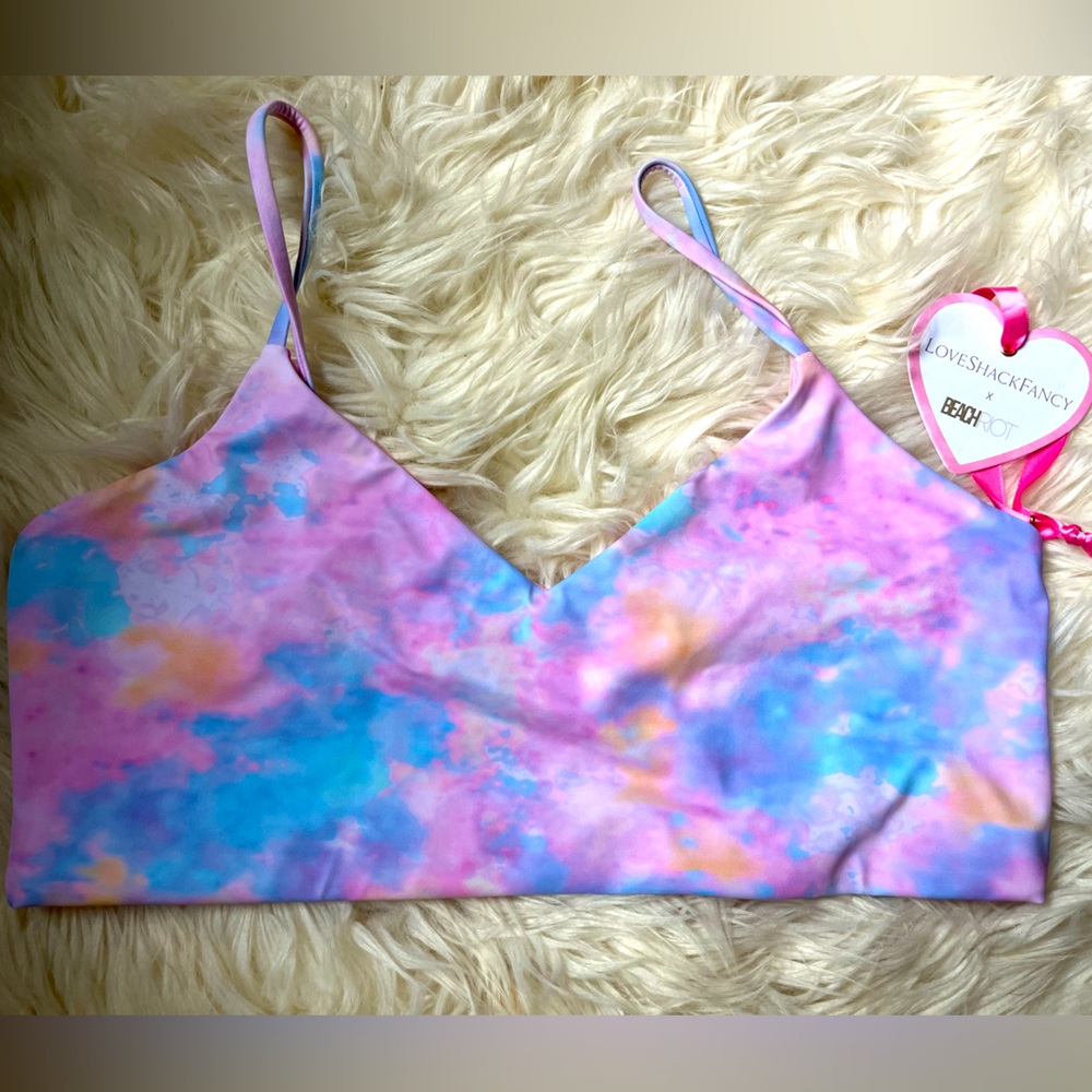 NWT Loveshack Fancy X Beach Riot Georgia Top